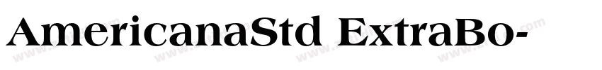 AmericanaStd ExtraBo字体转换